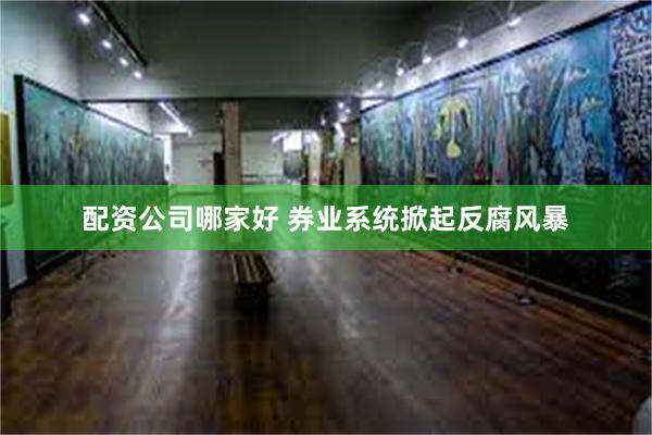 配资公司哪家好 券业系统掀起反腐风暴